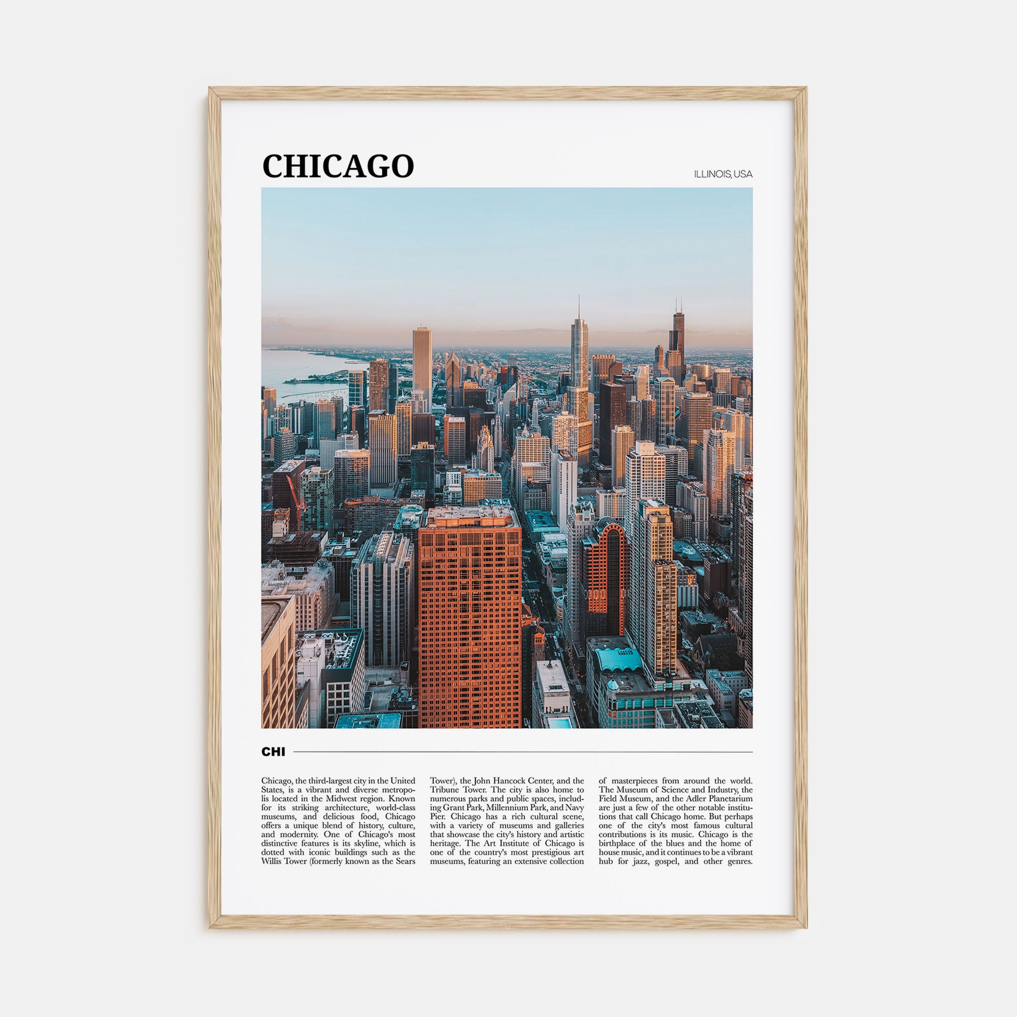 Chicago Travel Color No 2 Poster