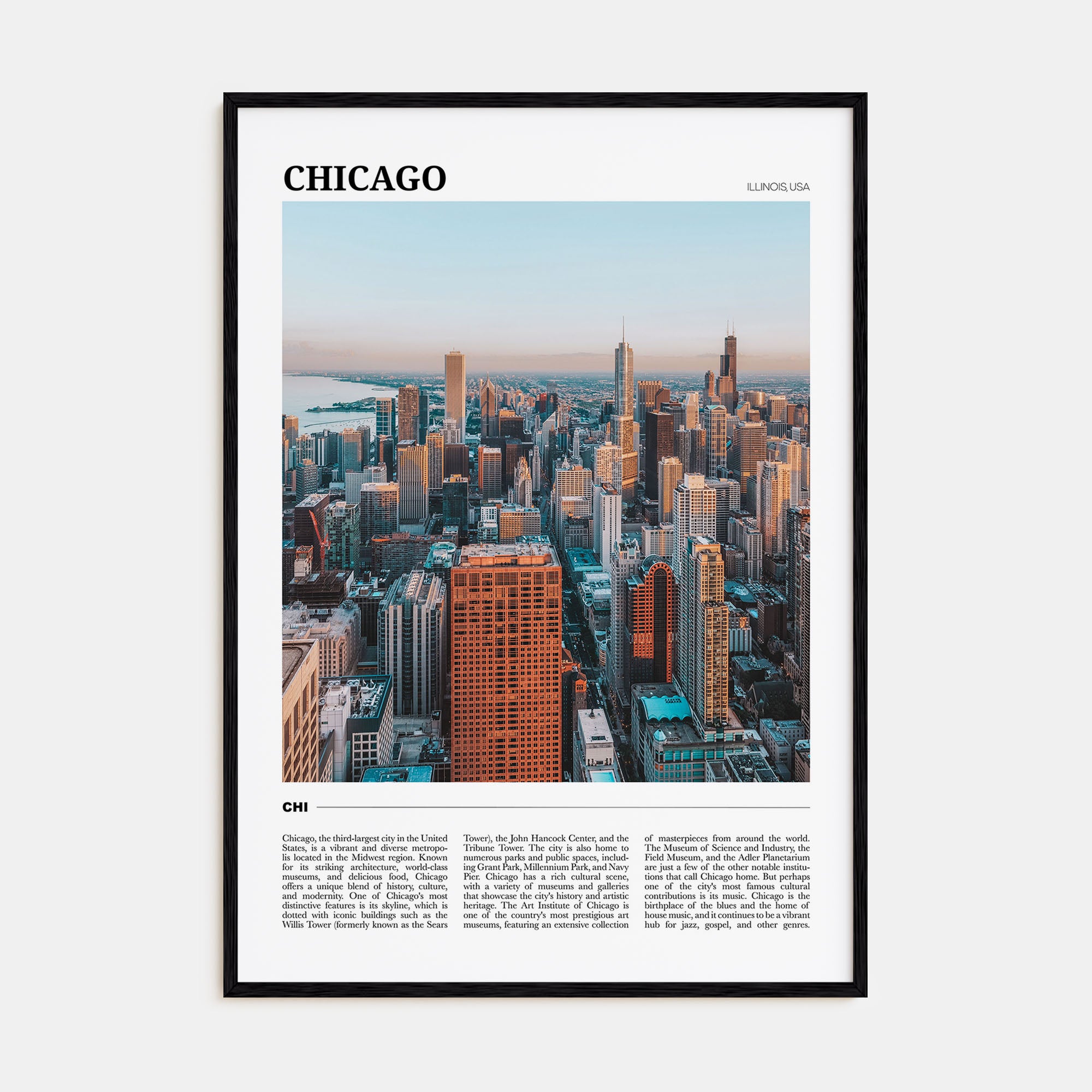 Chicago Travel Color No 2 Poster