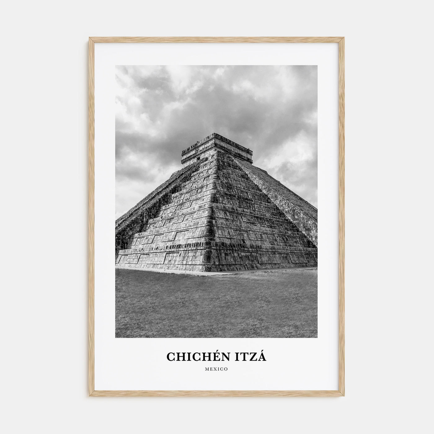Chichén Itzá Portrait B&W Poster