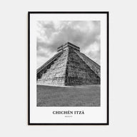 Chichén Itzá Portrait B&W Poster