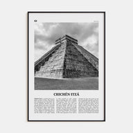 Chichén Itzá Travel B&W Poster