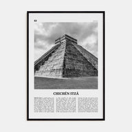 Chichén Itzá Travel B&W Poster