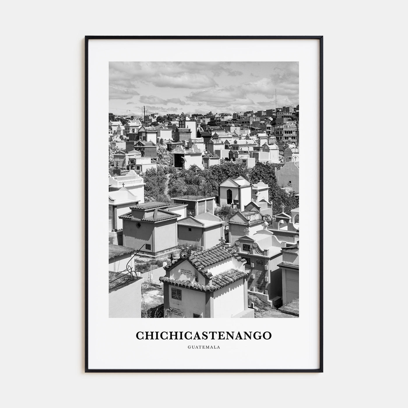 Chichicastenango Portrait B&W Poster