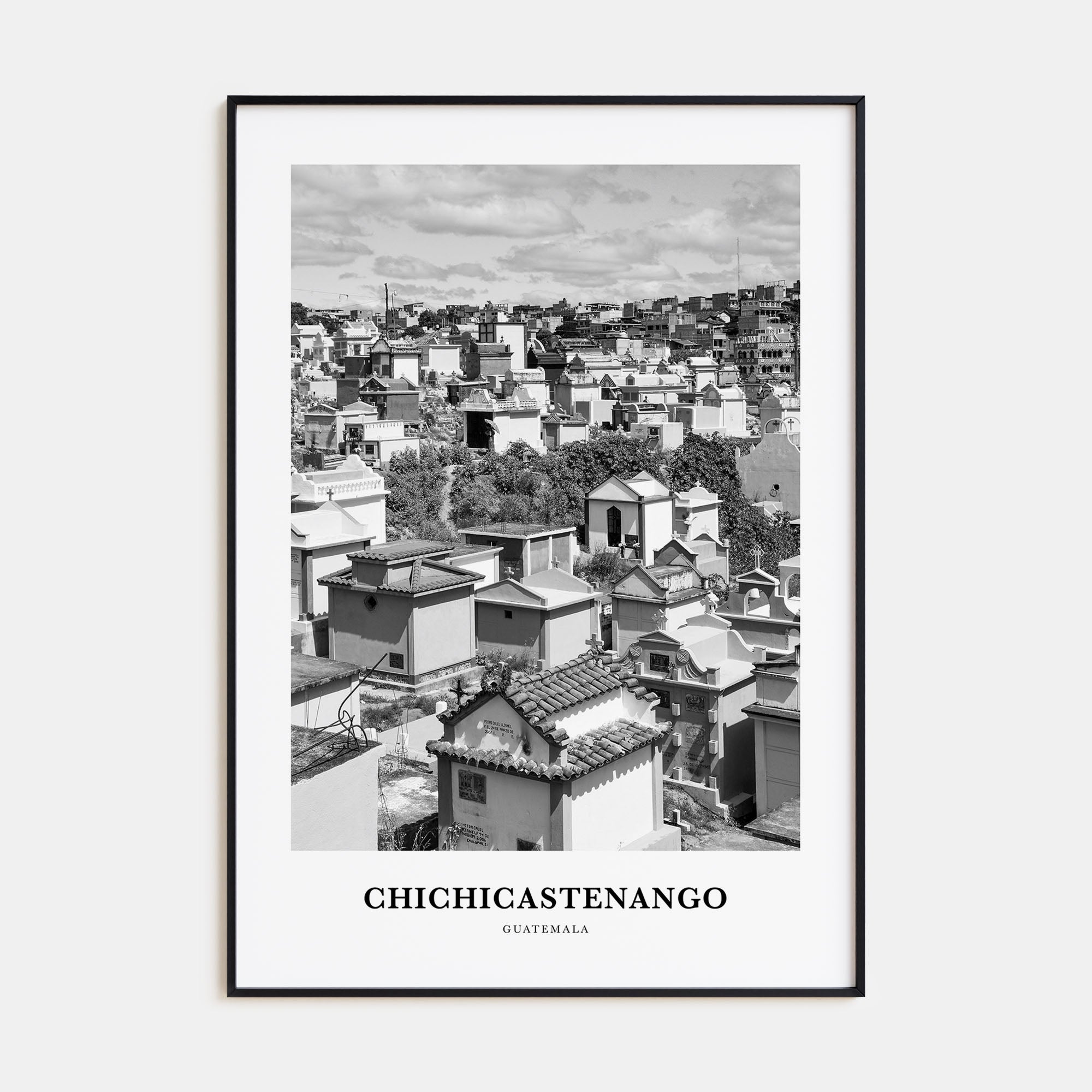 Chichicastenango Portrait B&W Poster