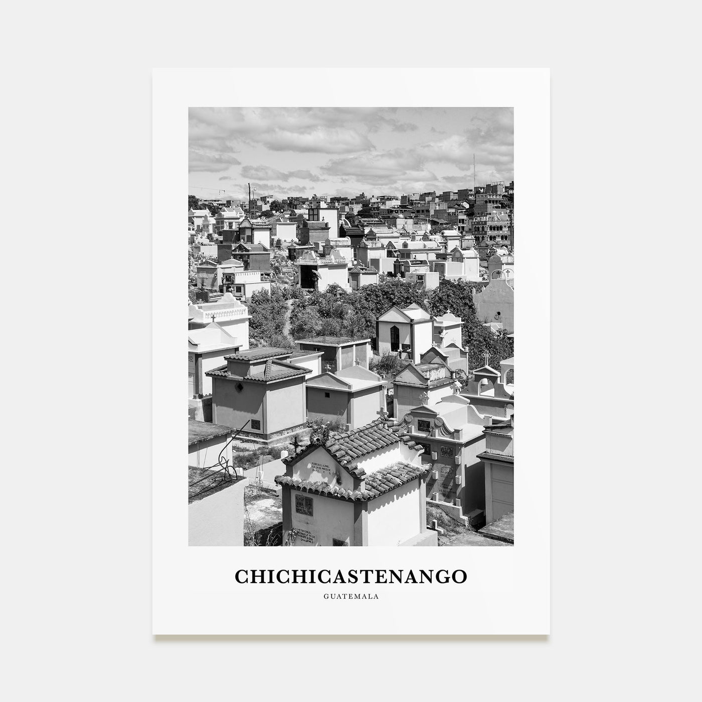 Chichicastenango Portrait B&W Poster