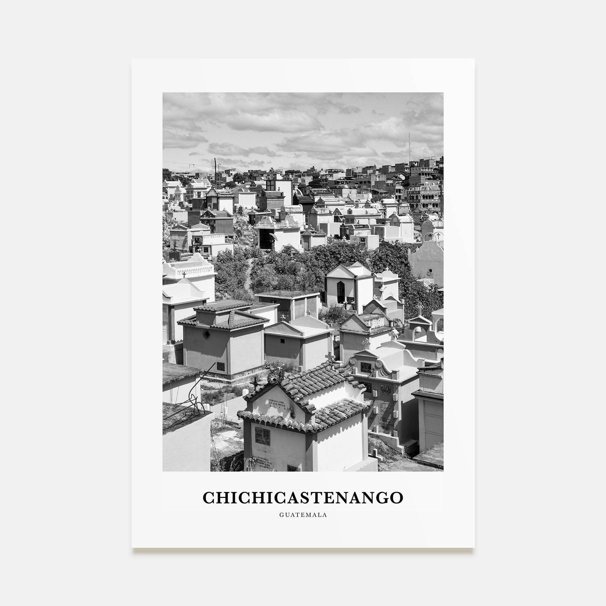 Chichicastenango Portrait B&W Poster