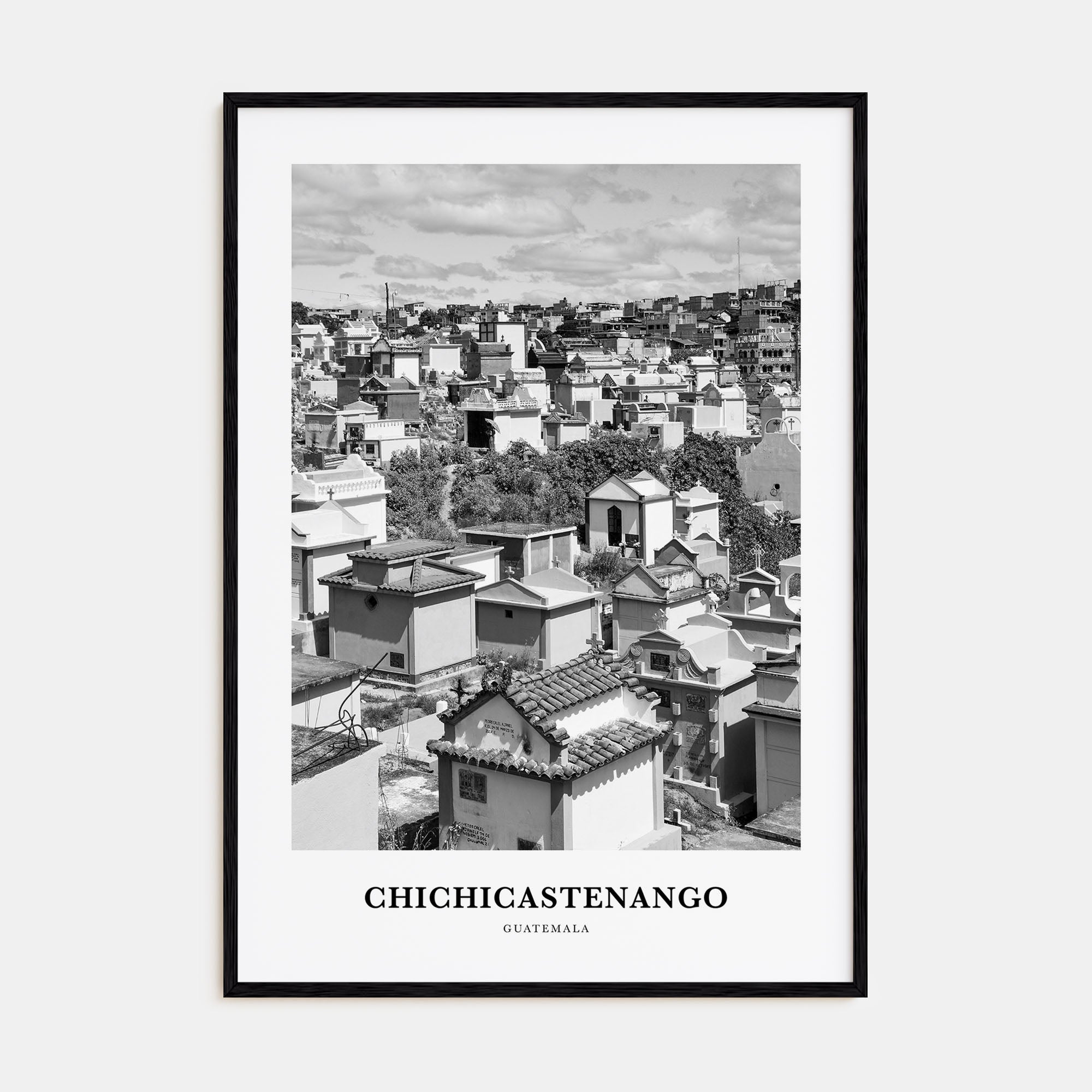 Chichicastenango Portrait B&W Poster
