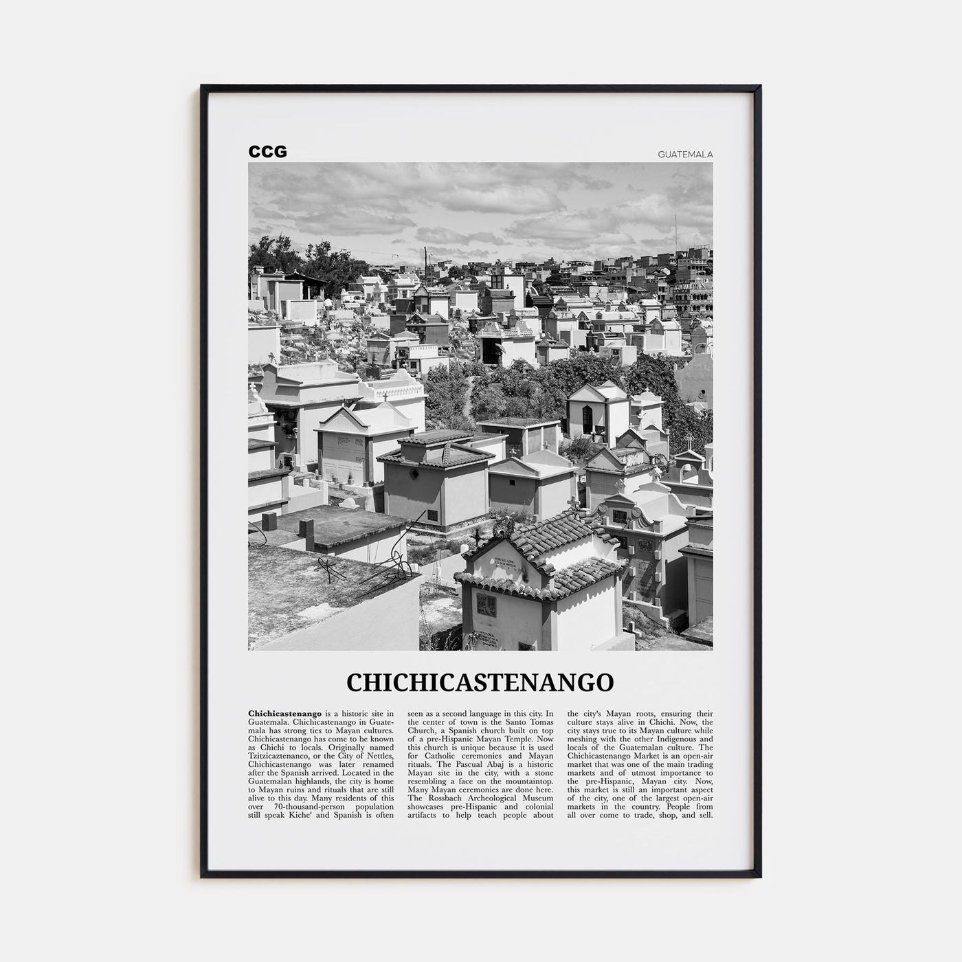 Chichicastenango Travel B&W Poster