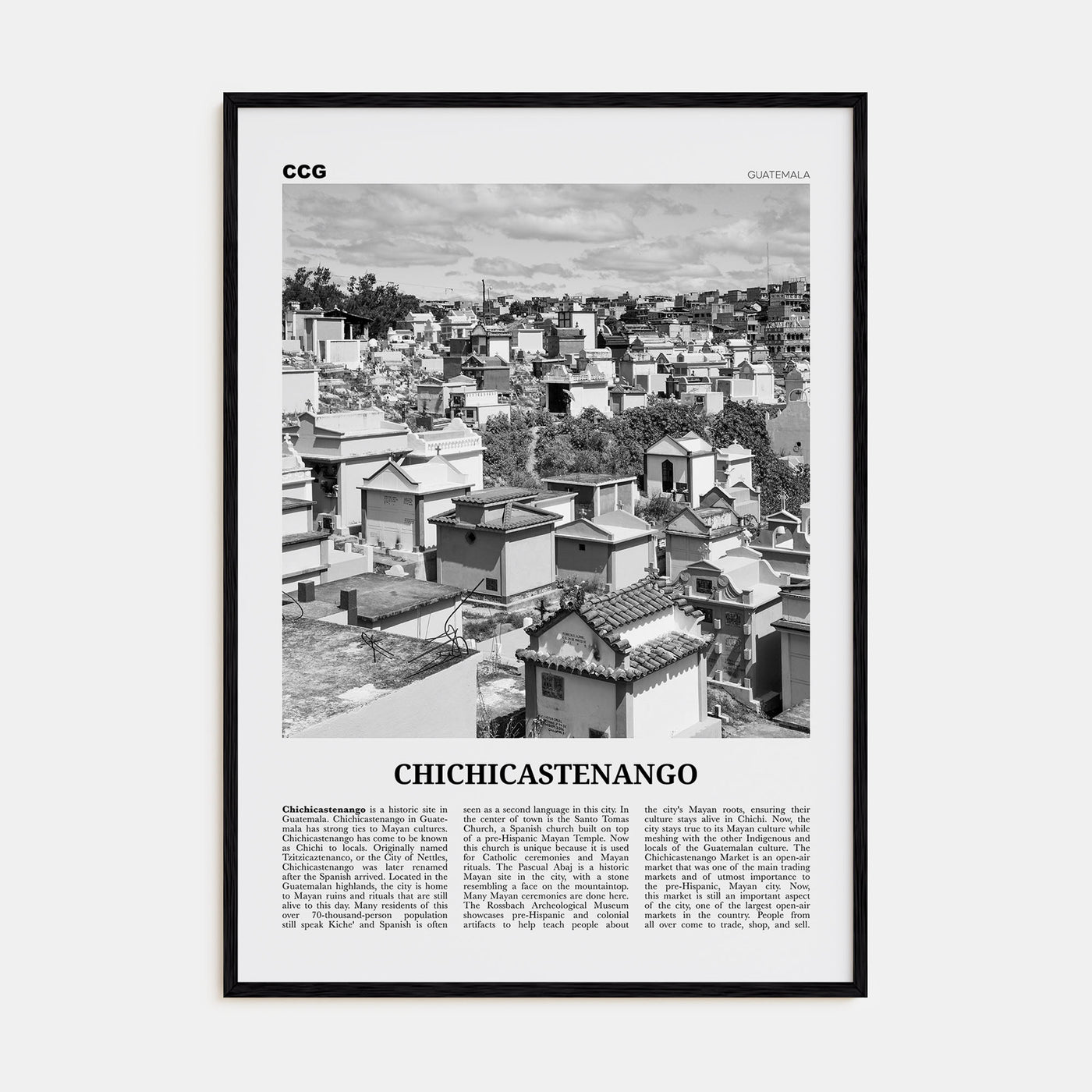 Chichicastenango Travel B&W Poster