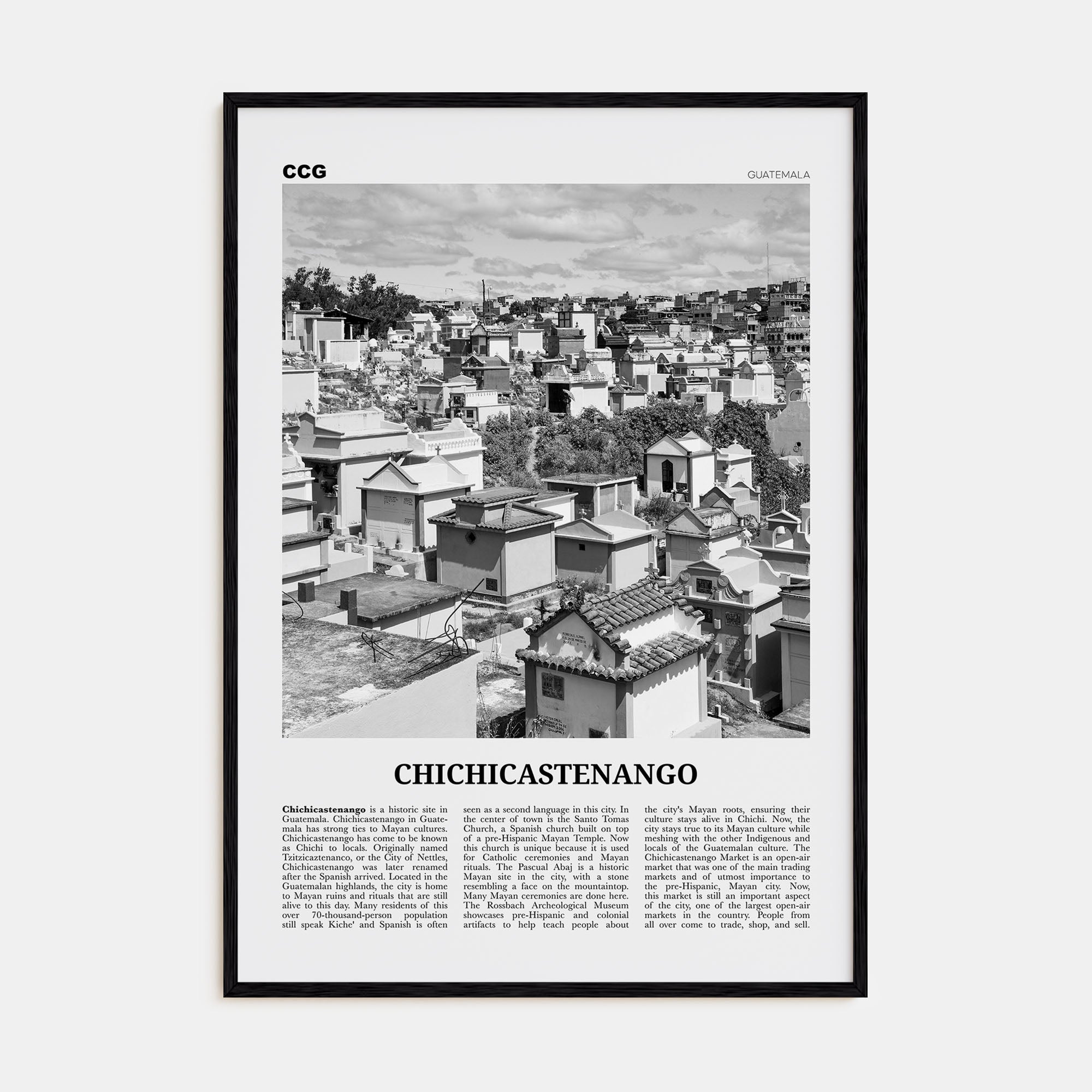 Chichicastenango Travel B&W Poster