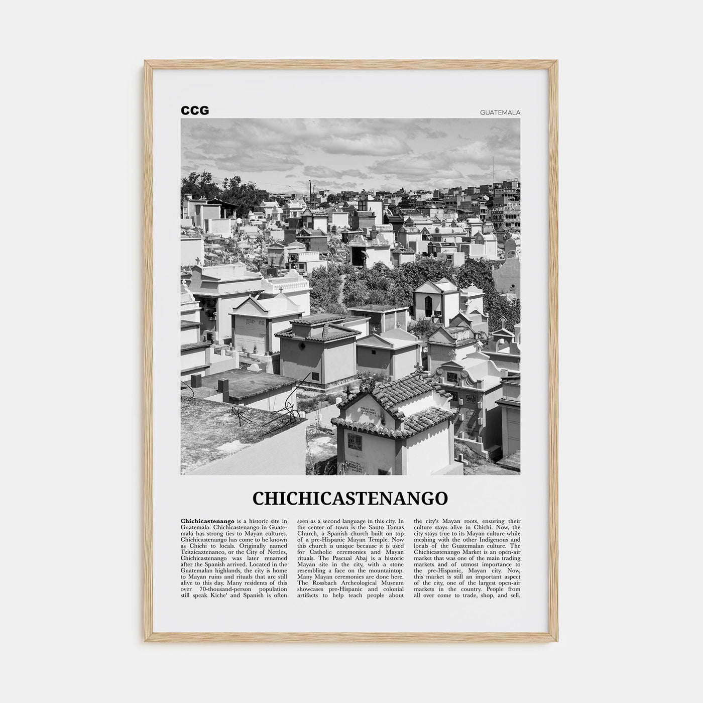 Chichicastenango Travel B&W Poster