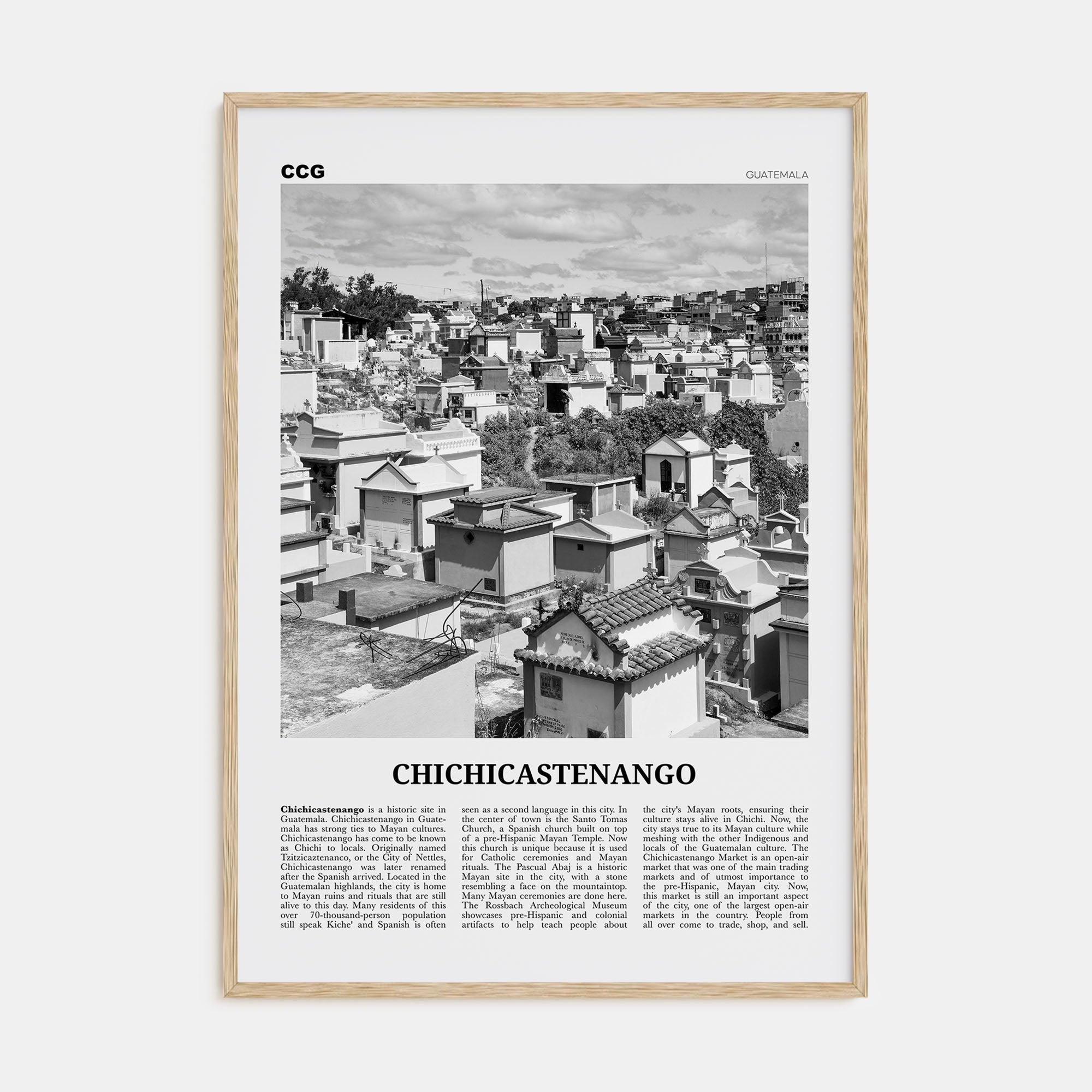 Chichicastenango Travel B&W Poster