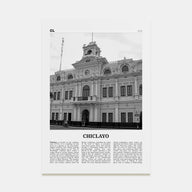 Chiclayo Travel B&W Poster