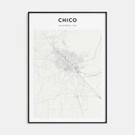 Chico Map Portrait Poster
