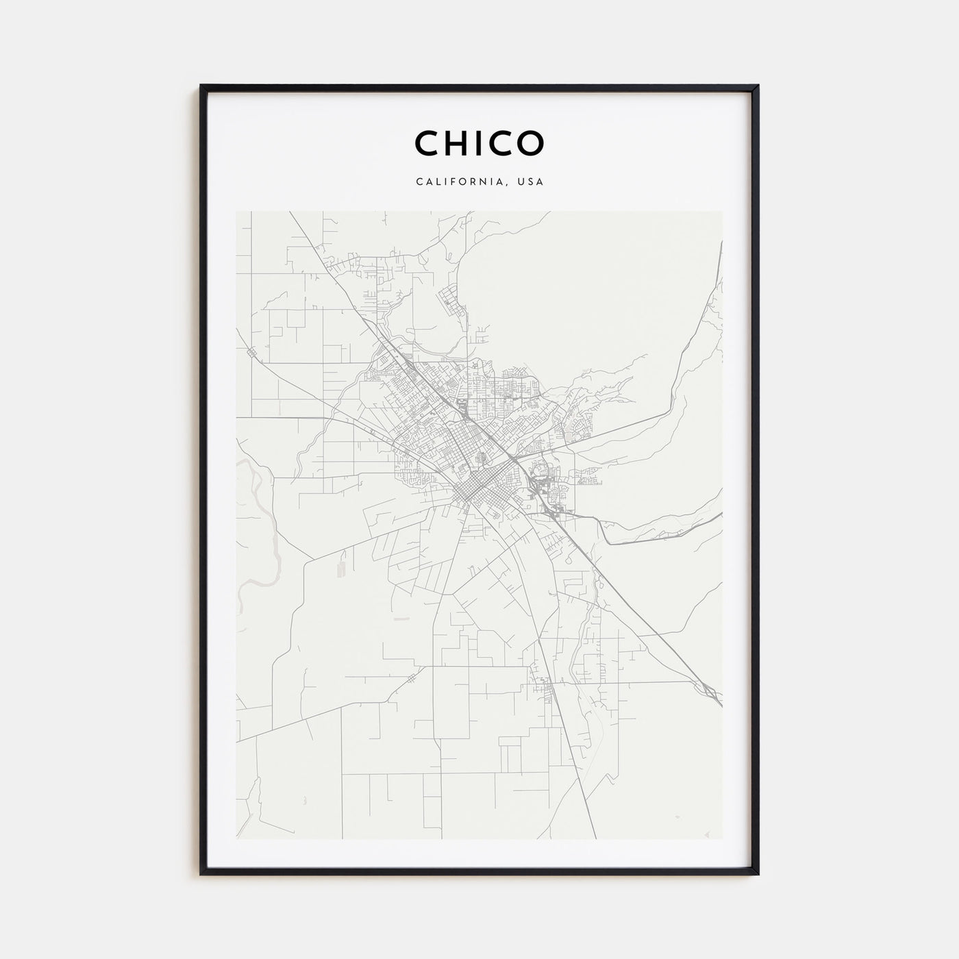 Chico Map Portrait Poster