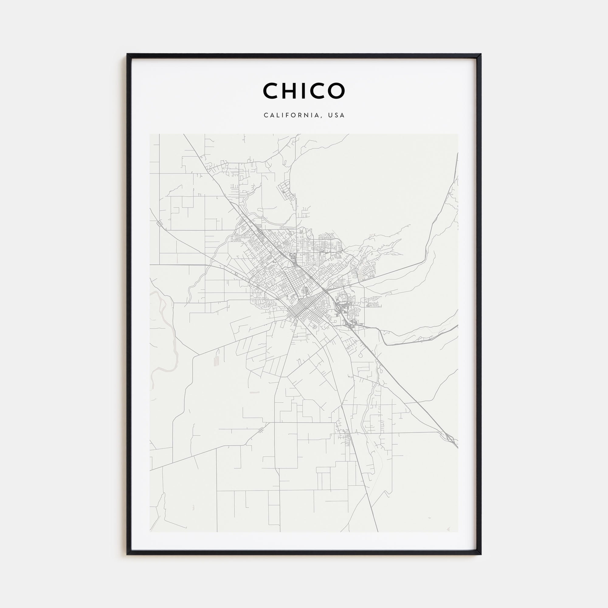 Chico Map Portrait Poster