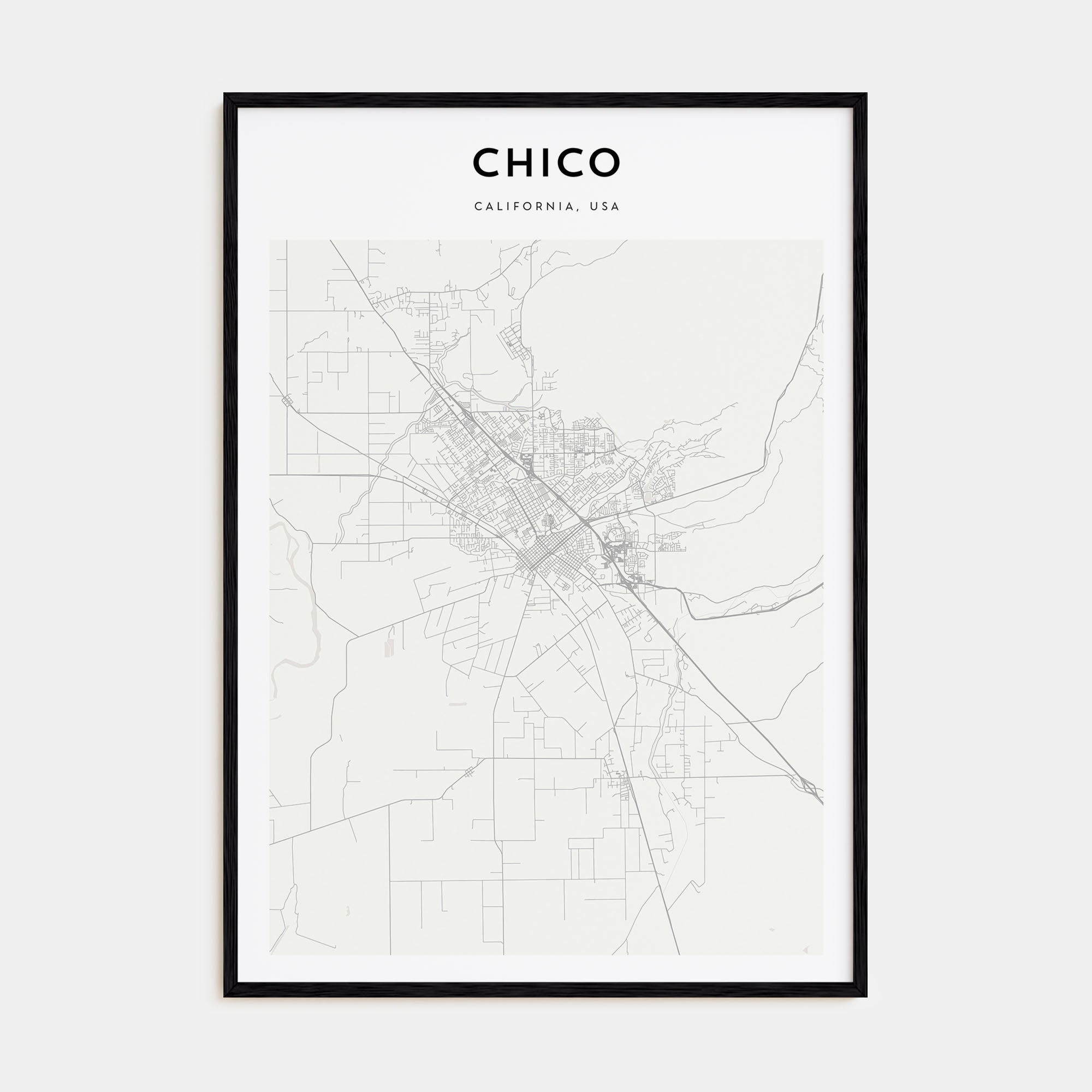 Chico Map Portrait Poster