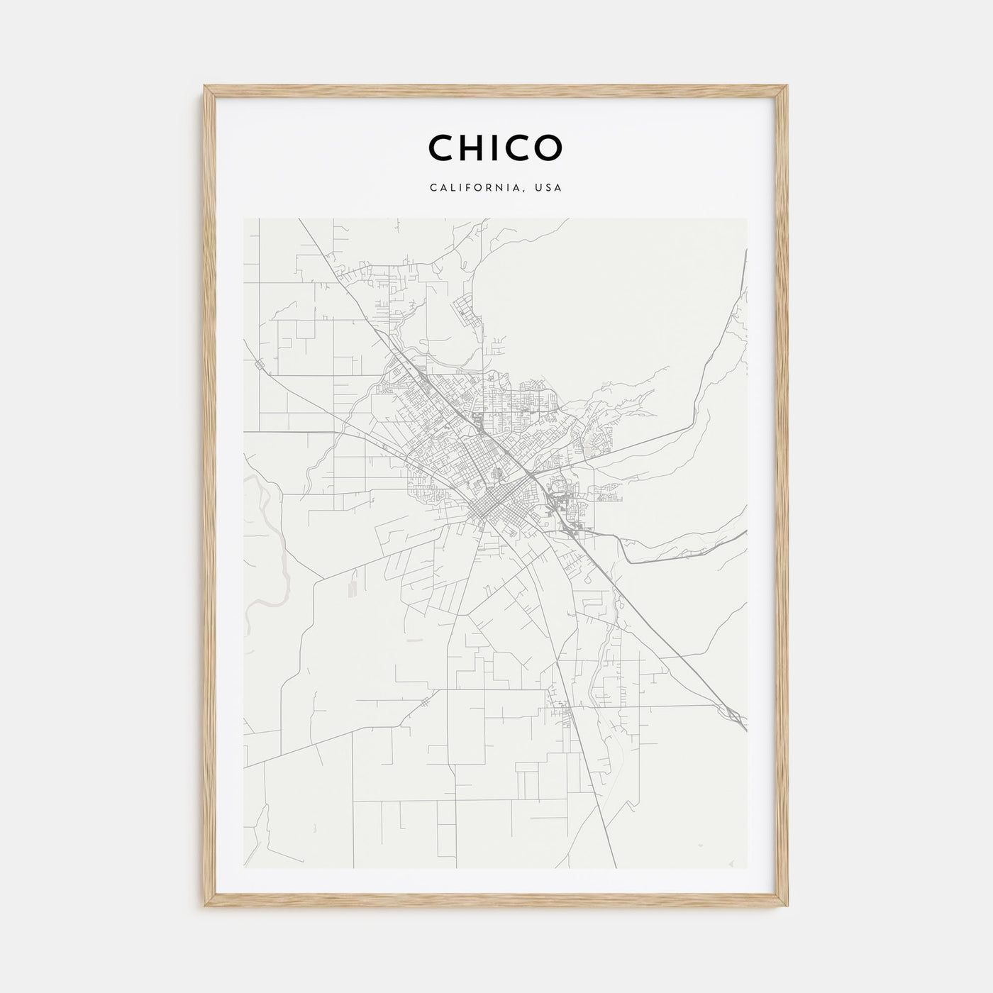 Chico Map Portrait Poster