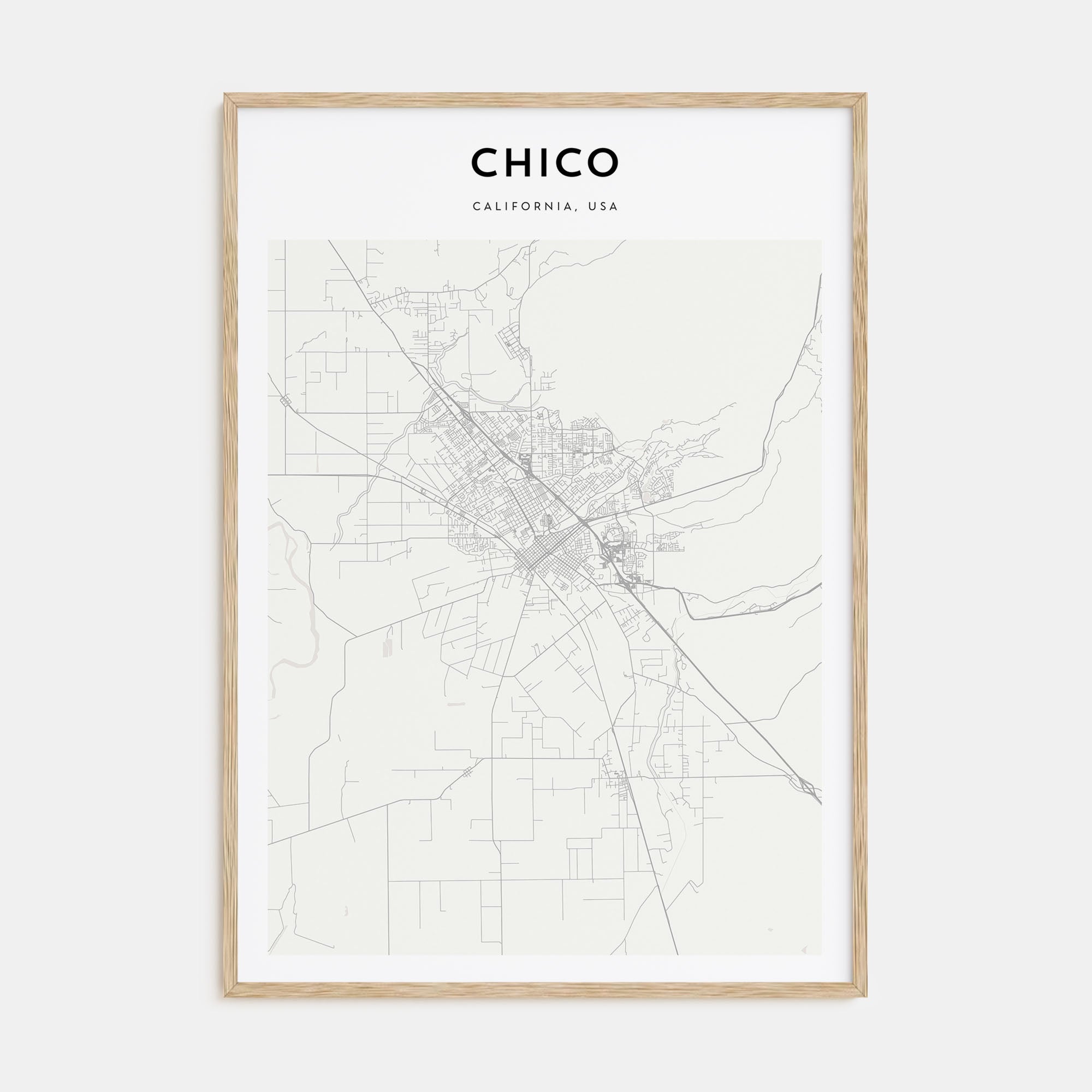 Chico Map Portrait Poster