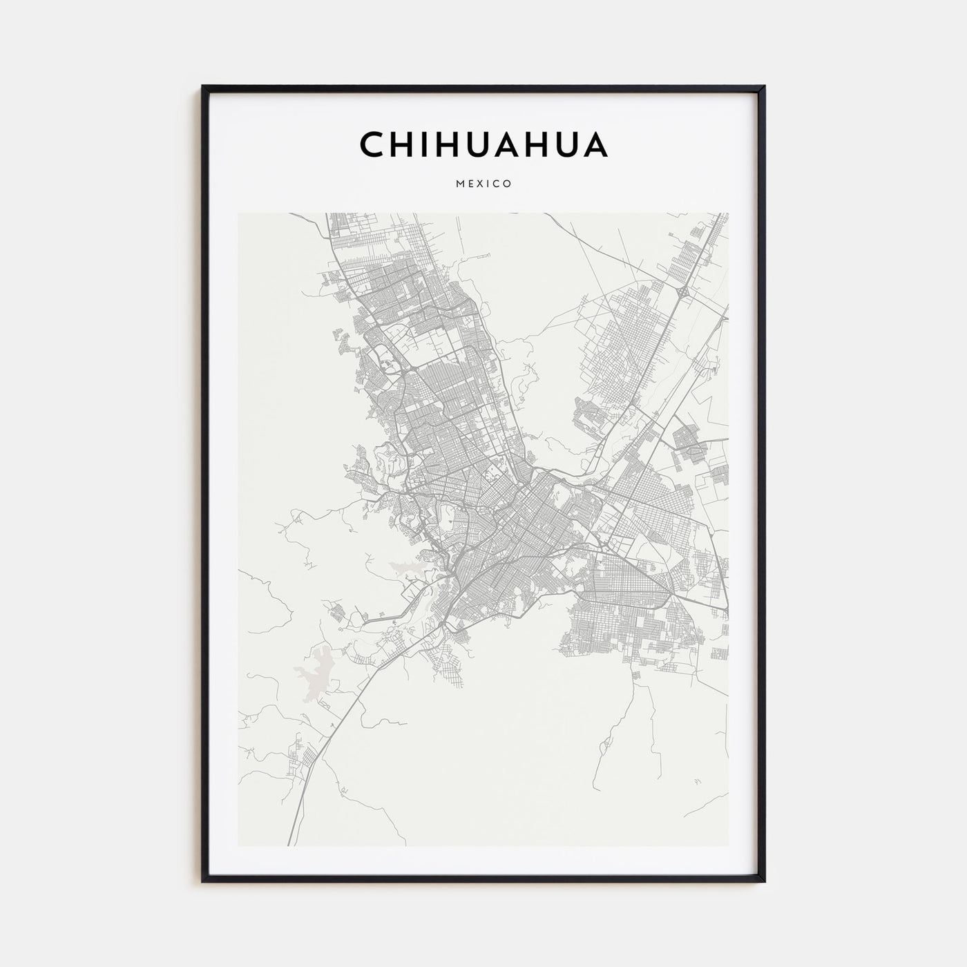 Chihuahua Map Portrait Poster