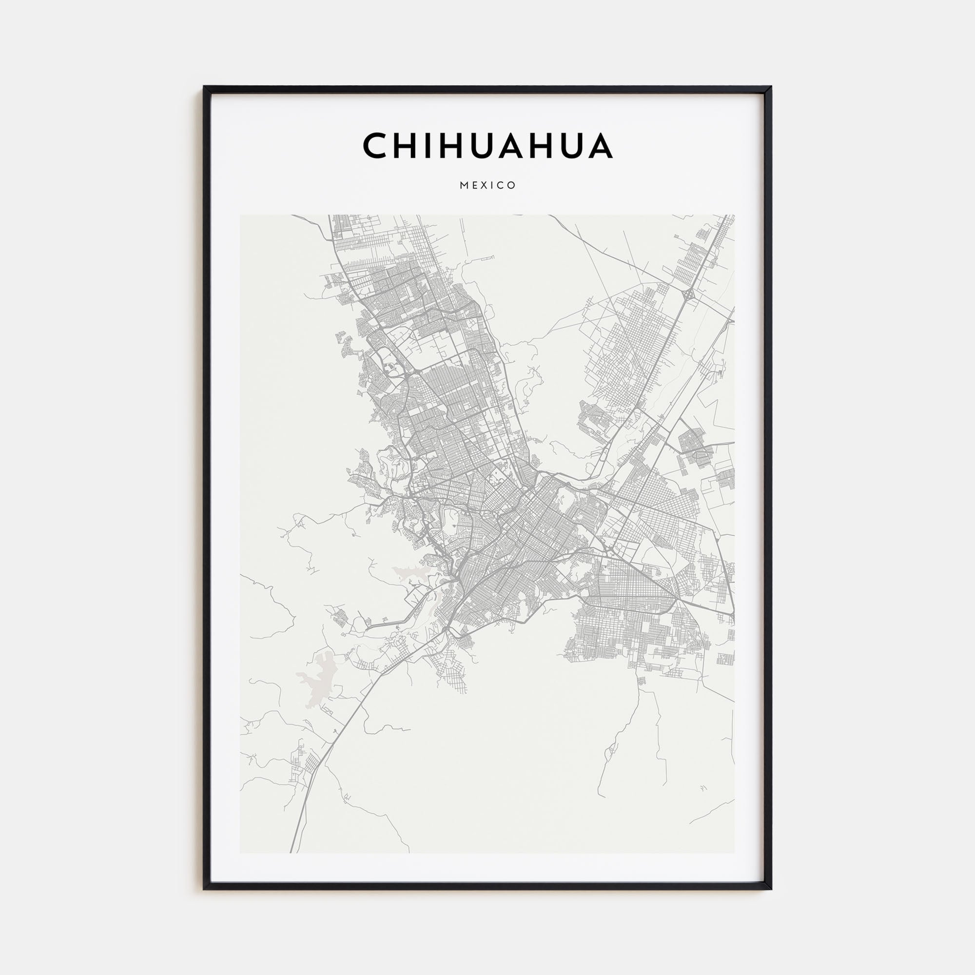 Chihuahua Map Portrait Poster
