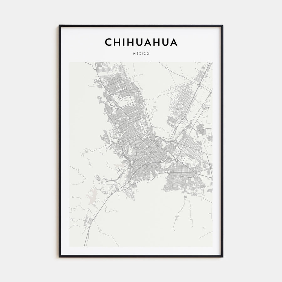 Chihuahua Map Portrait Poster