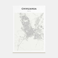 Chihuahua Map Portrait Poster