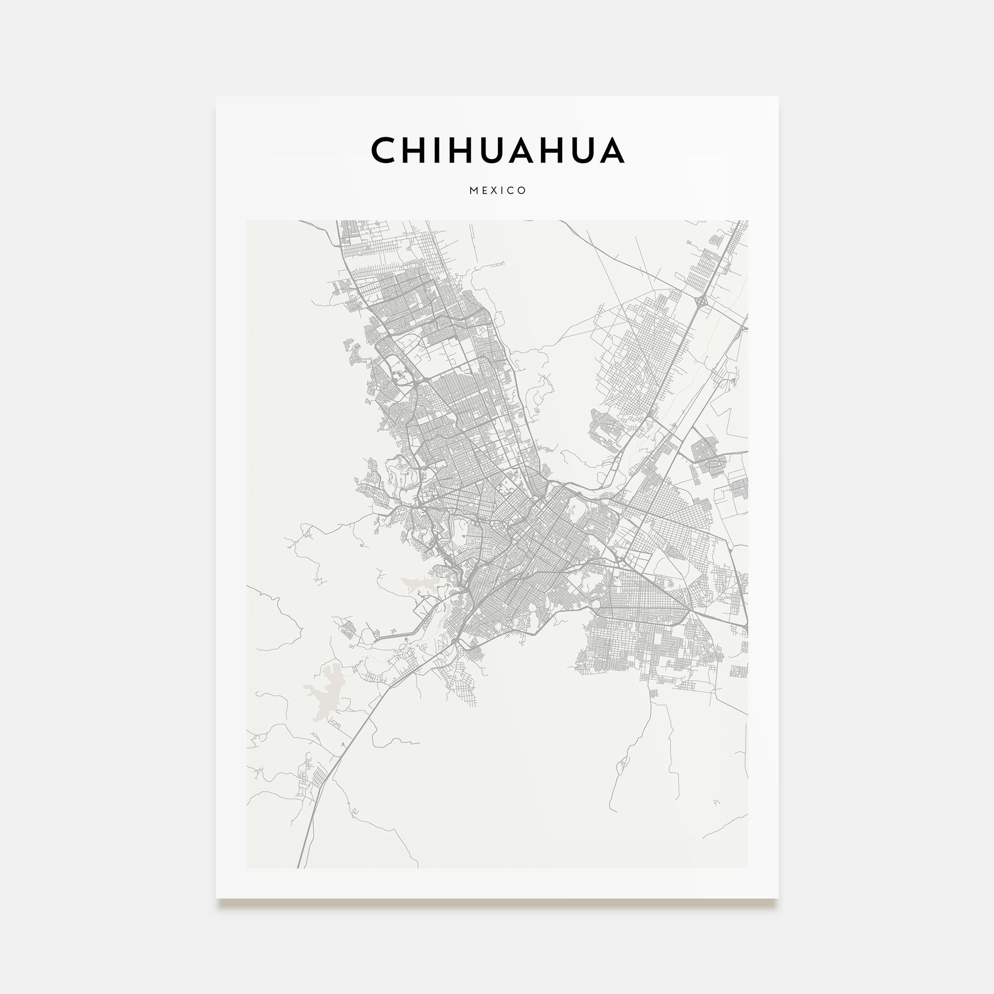 Chihuahua Map Portrait Poster