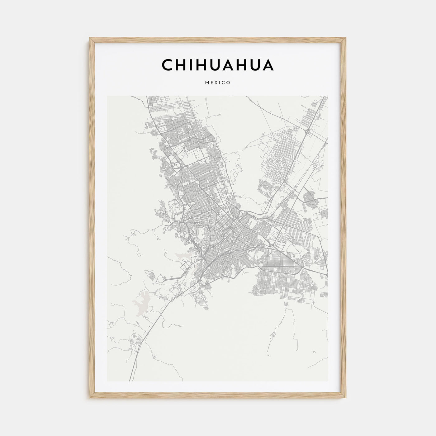Chihuahua Map Portrait Poster
