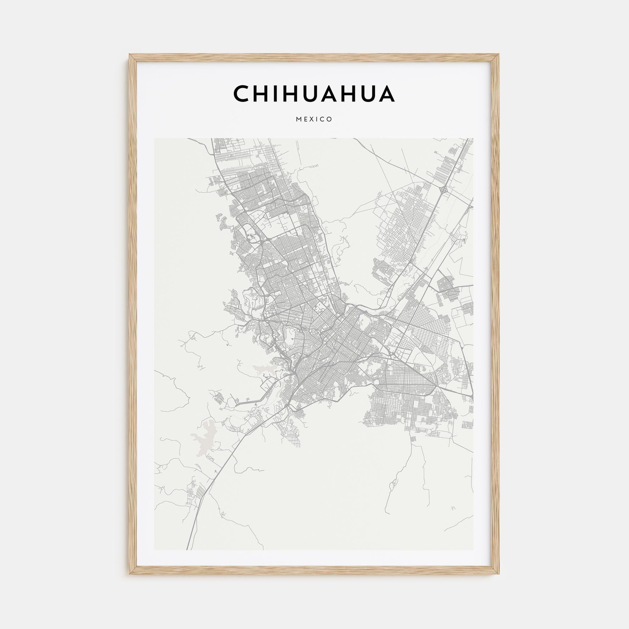 Chihuahua Map Portrait Poster