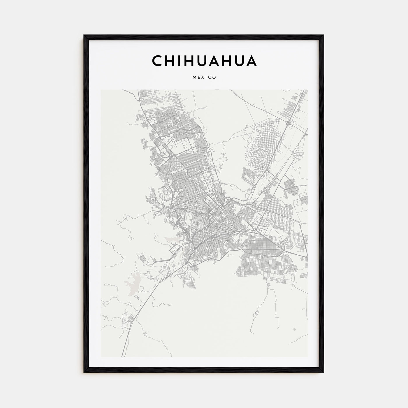 Chihuahua Map Portrait Poster