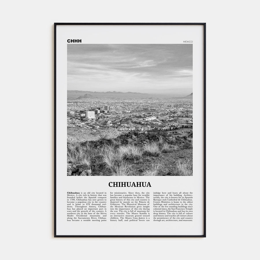 Chihuahua Travel B&W Poster