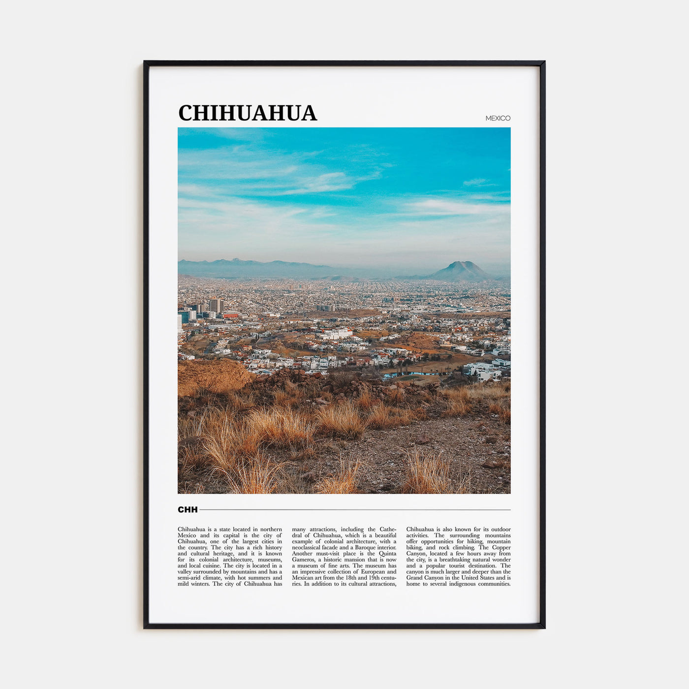 Chihuahua Travel Color Poster