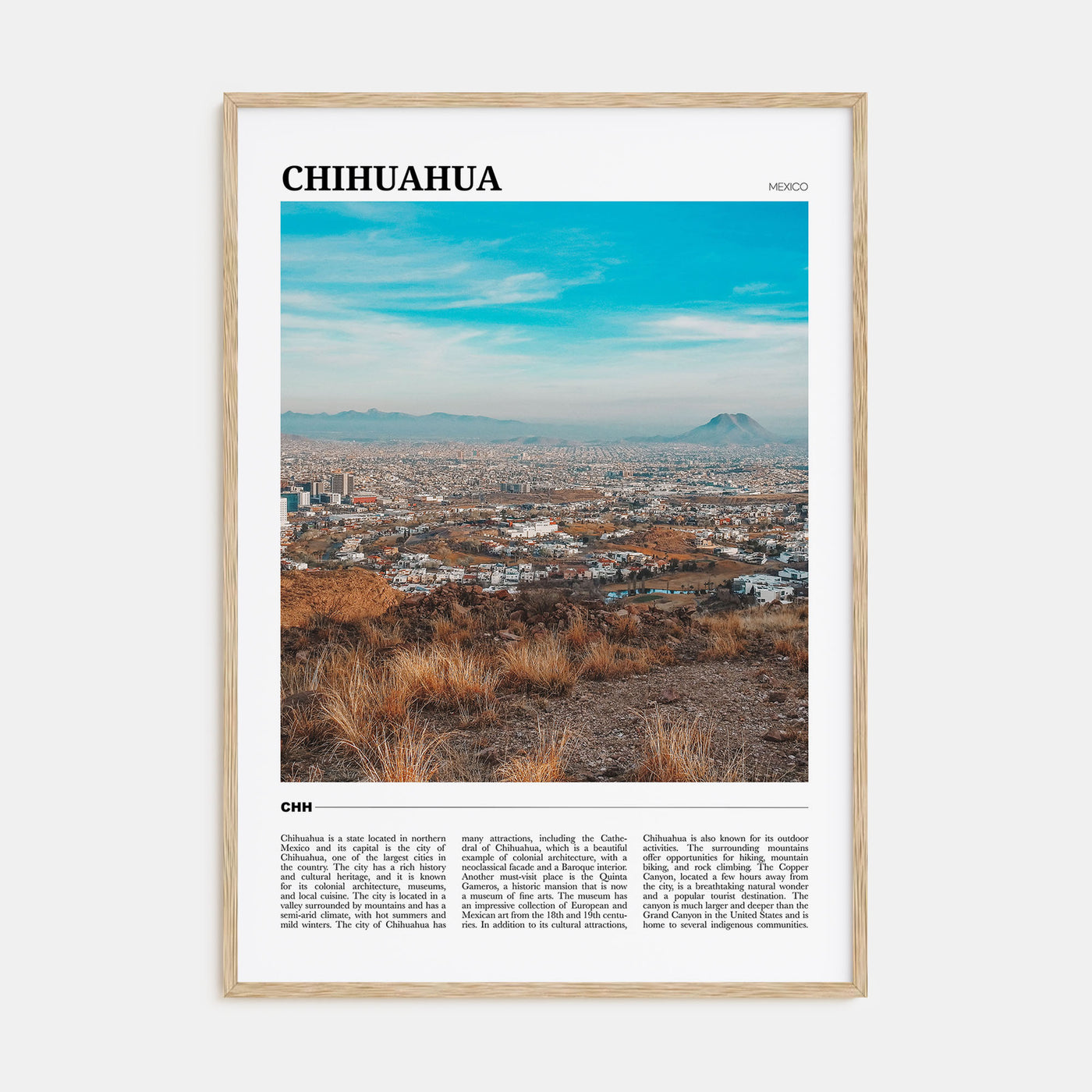 Chihuahua Travel Color Poster
