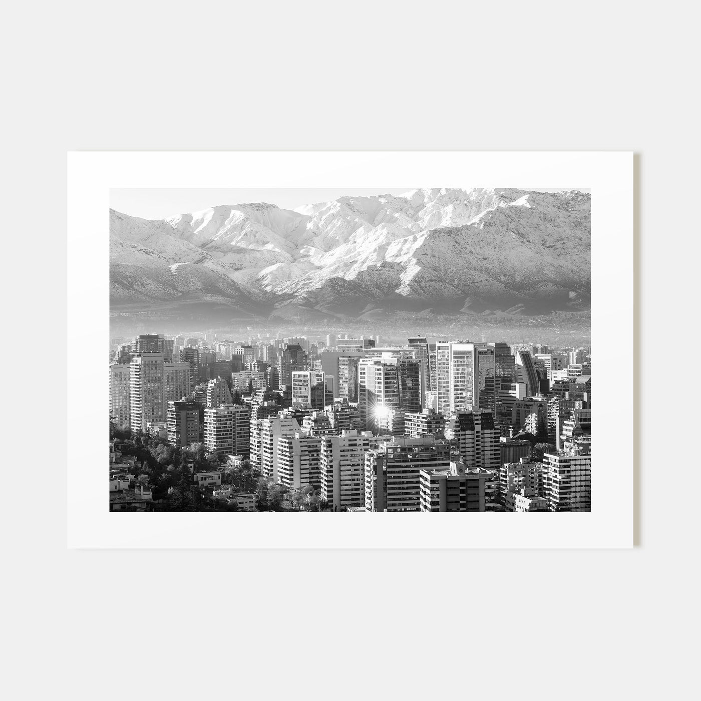 Chile Landscape B&W Poster