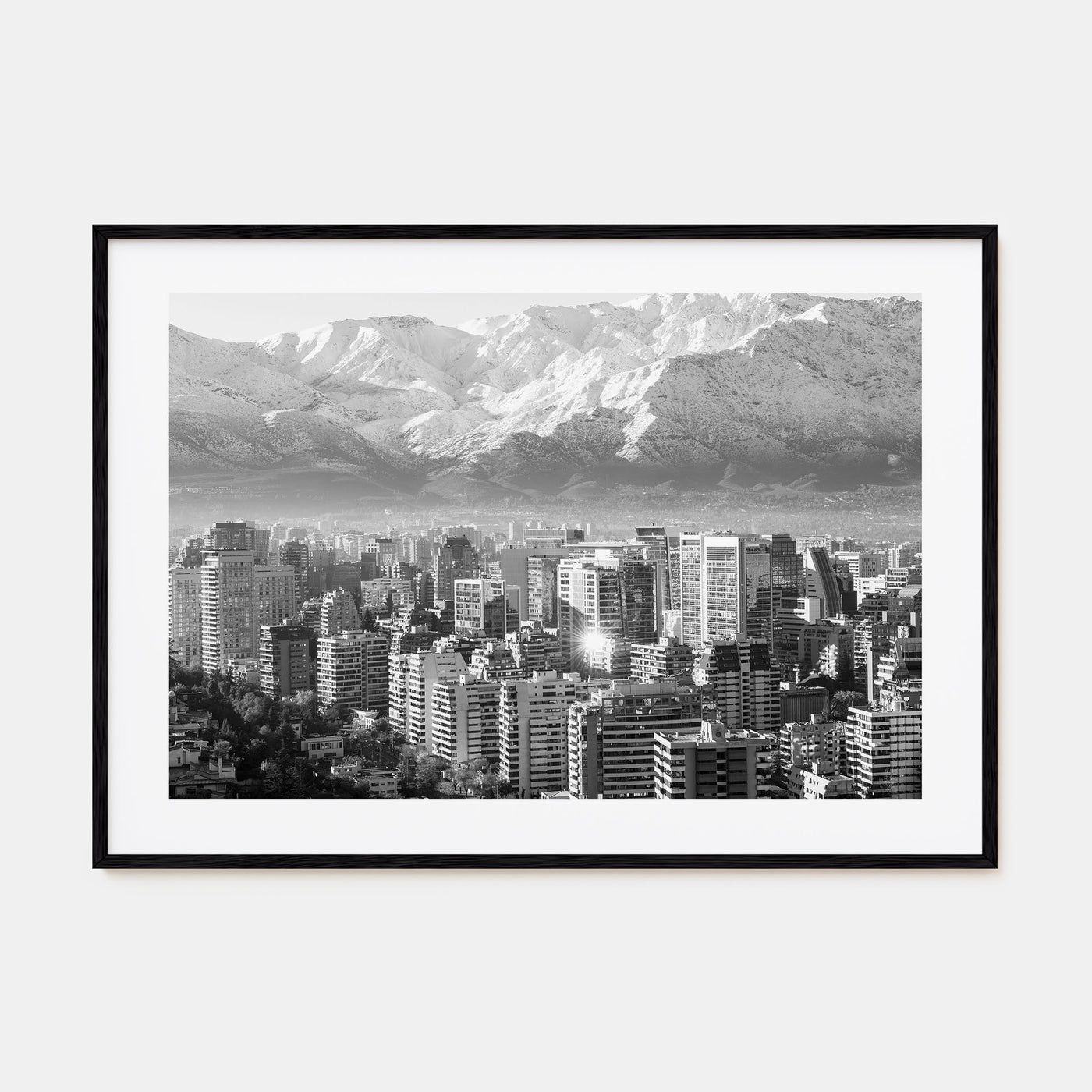 Chile Landscape B&W Poster