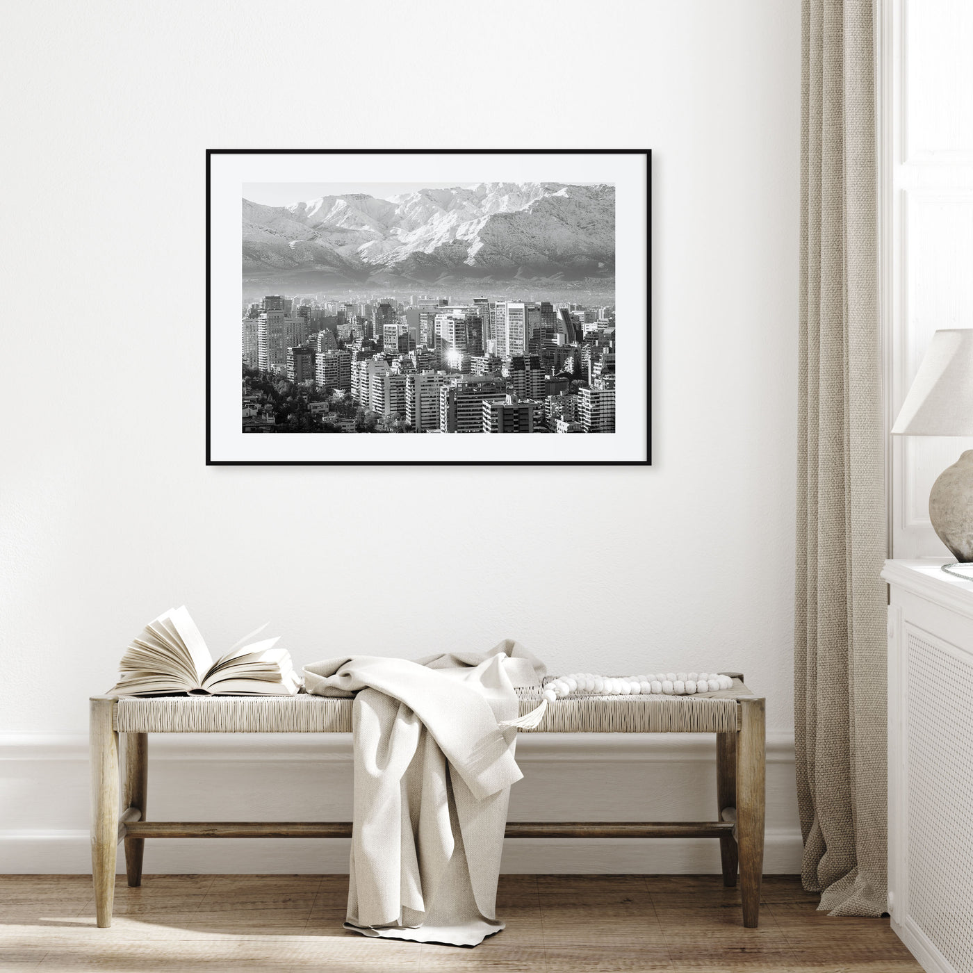 Chile Landscape B&W Poster