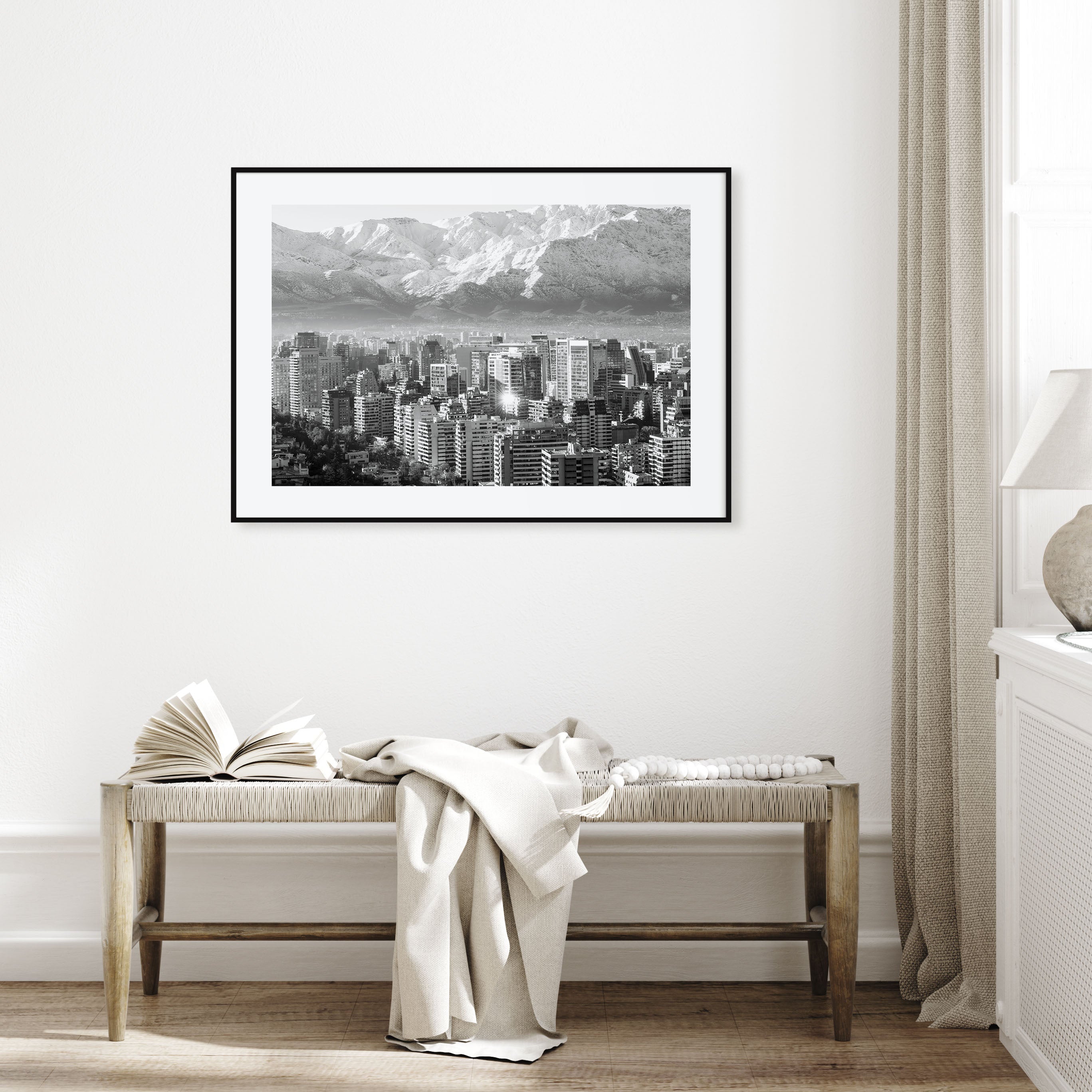 Chile Landscape B&W Poster