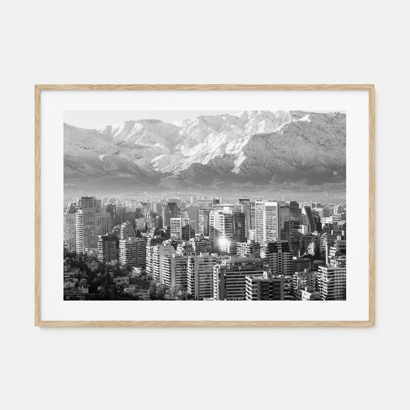Chile Landscape B&W Poster