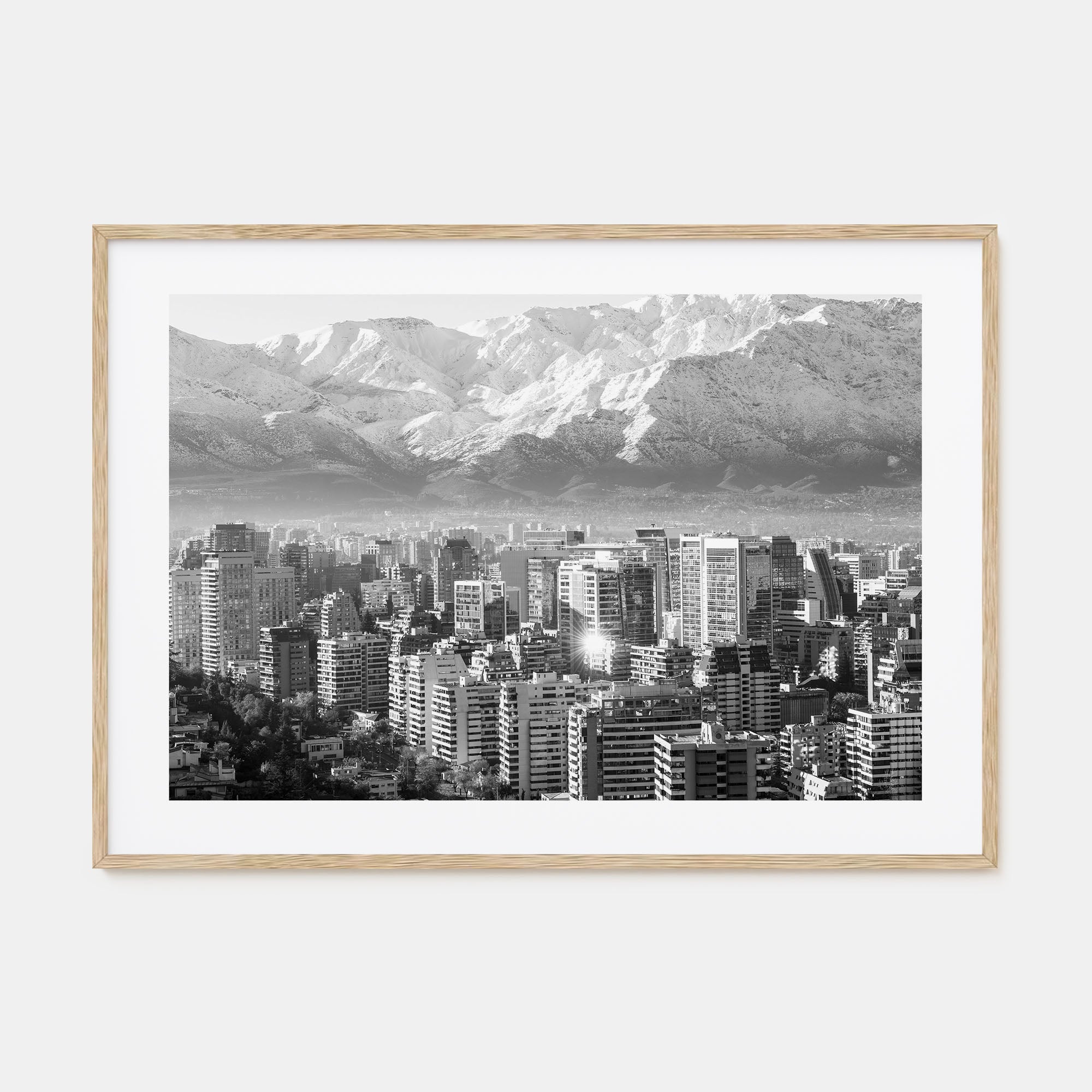 Chile Landscape B&W Poster