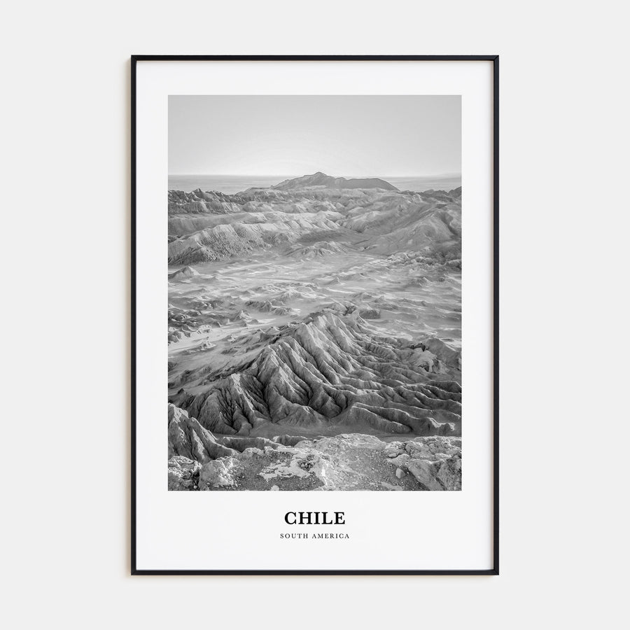 Chile Portrait B&W No 2 Poster