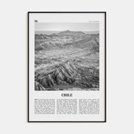 Chile Travel B&W No 2 Poster