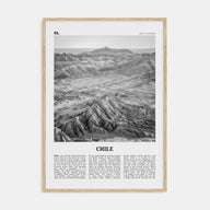 Chile Travel B&W No 2 Poster