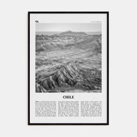 Chile Travel B&W No 2 Poster