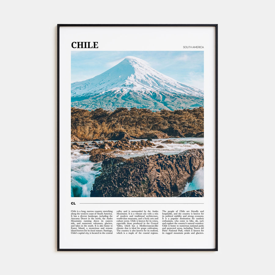 Chile Travel Color Poster