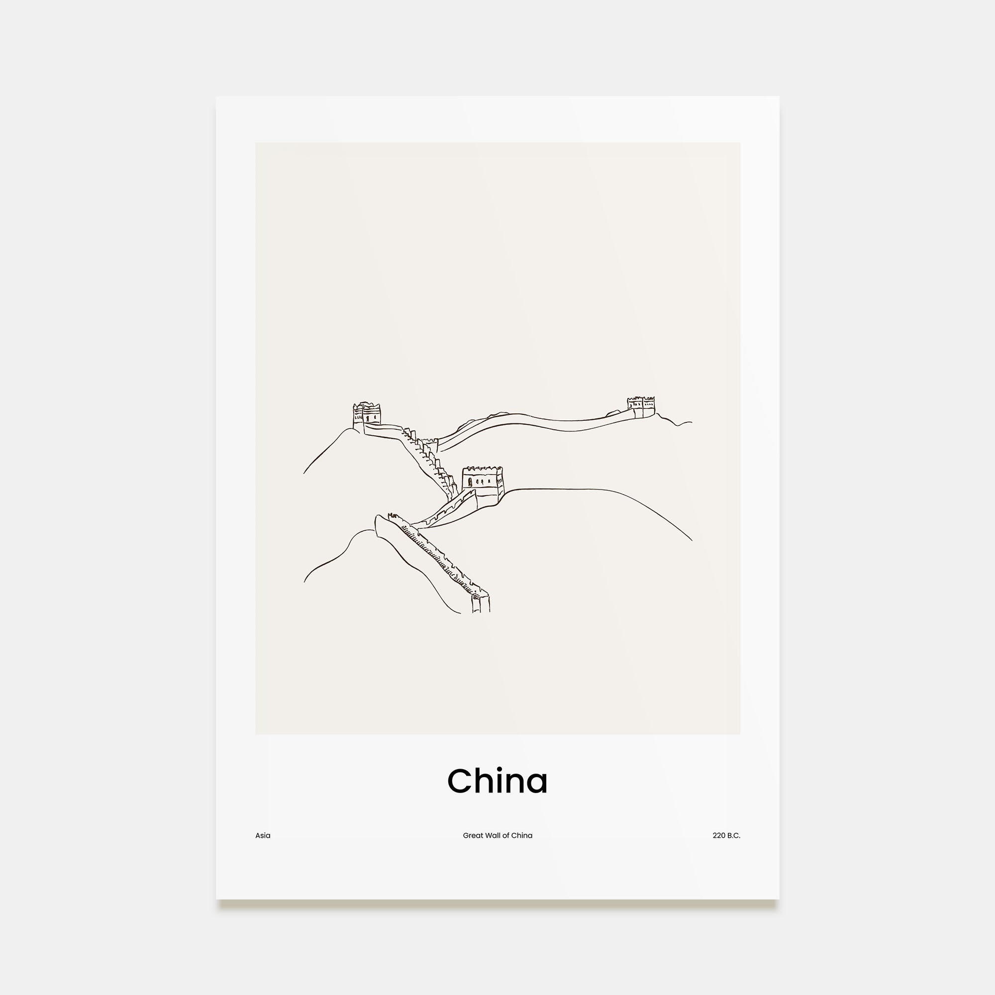 China Drawn Poster