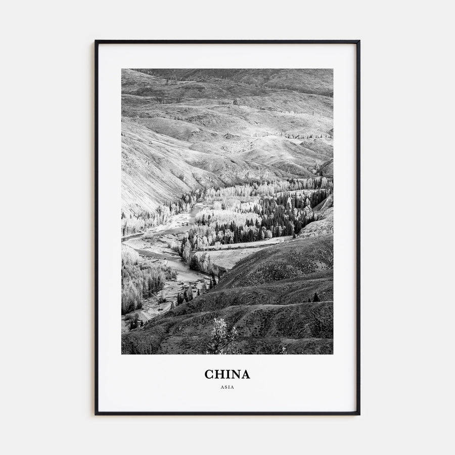 China Portrait B&W No 1 Poster