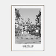 Chinatown, Los Angeles Portrait B&W Poster