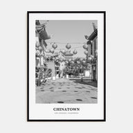 Chinatown, Los Angeles Portrait B&W Poster