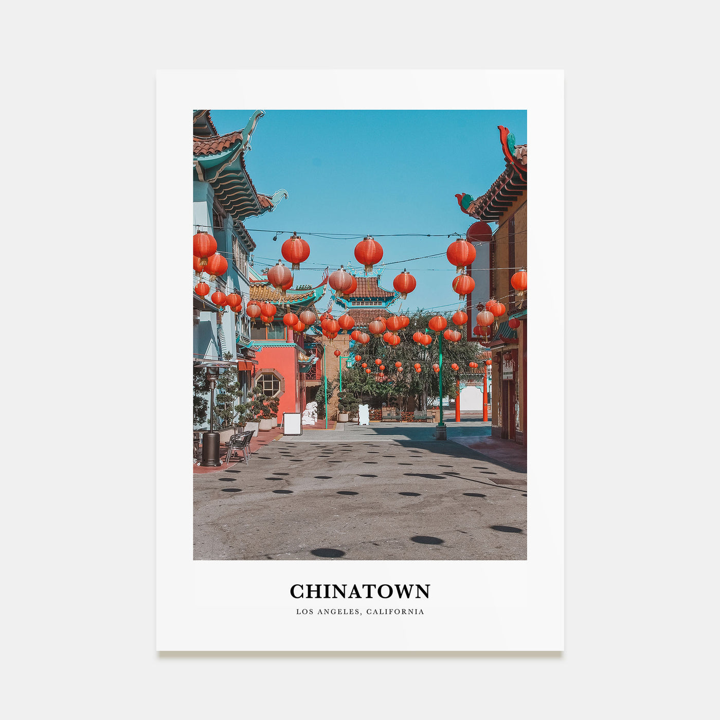 Chinatown, Los Angeles Portrait Color Poster